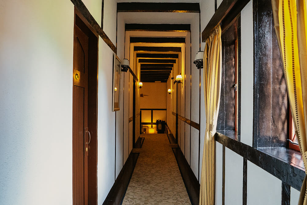 hallway is colonial style at the lakehouse 