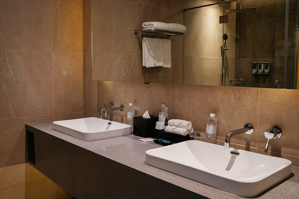 suite room bathroom at Four Points by Sheraton Kuala Lumpur, Chinatown