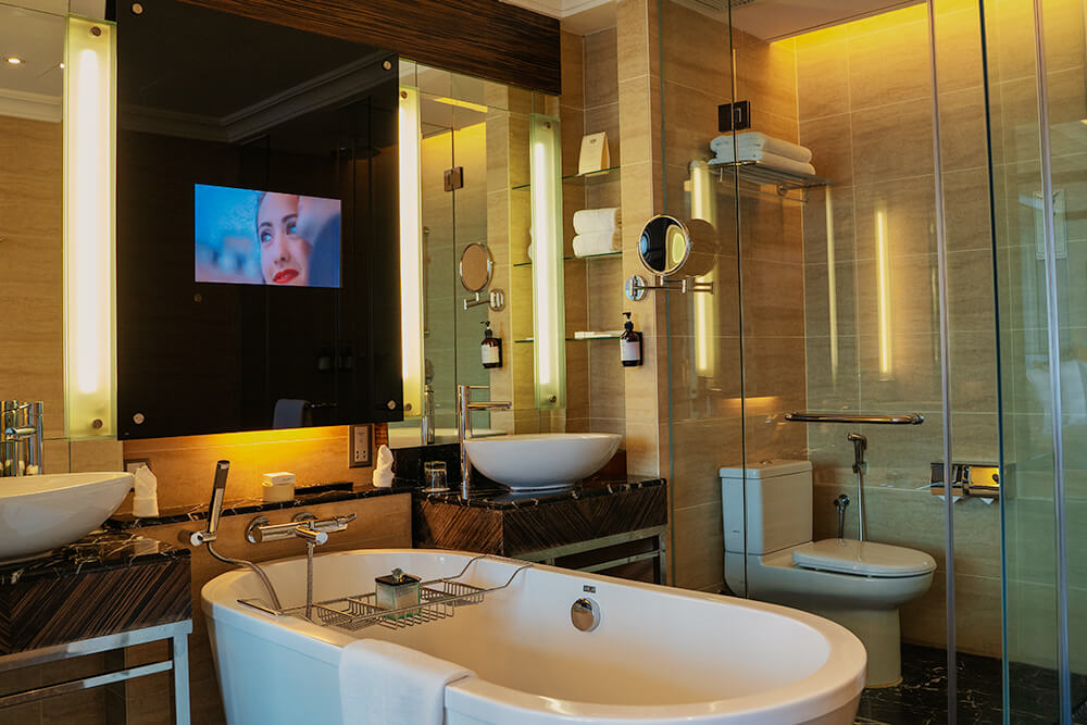 grand suite bathroom at The Majestic Hotel Kuala Lumpur