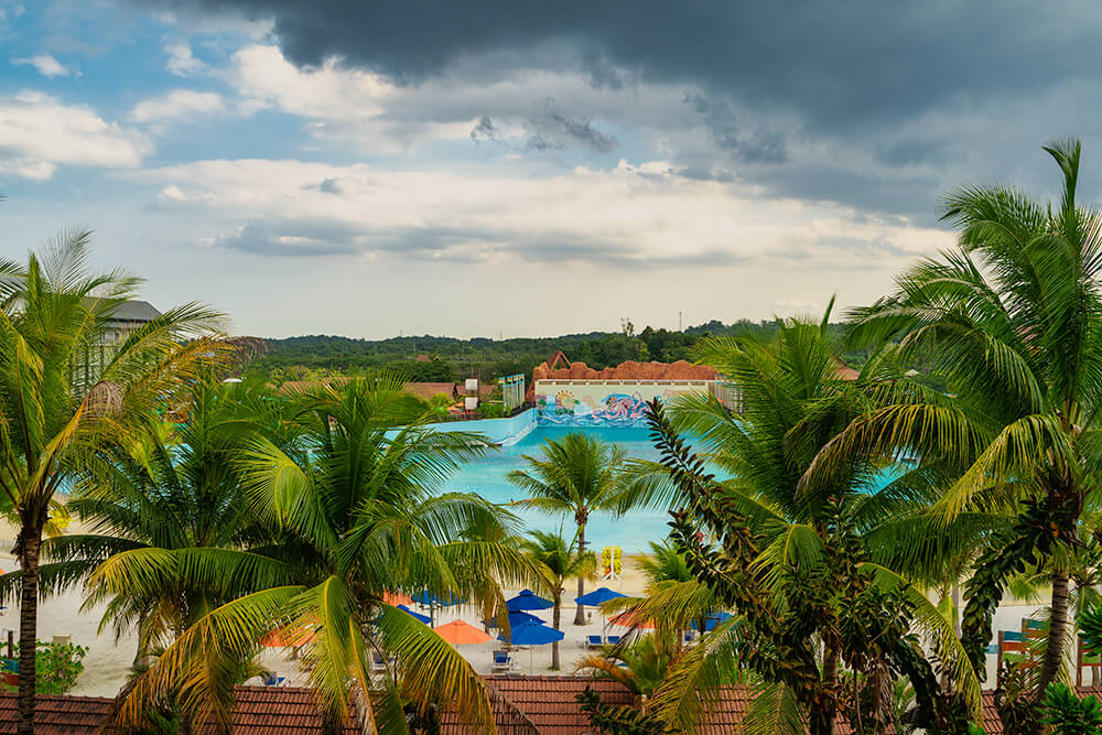 adventure waterpark view from deluxe king room at hard rock hotel desaru coast