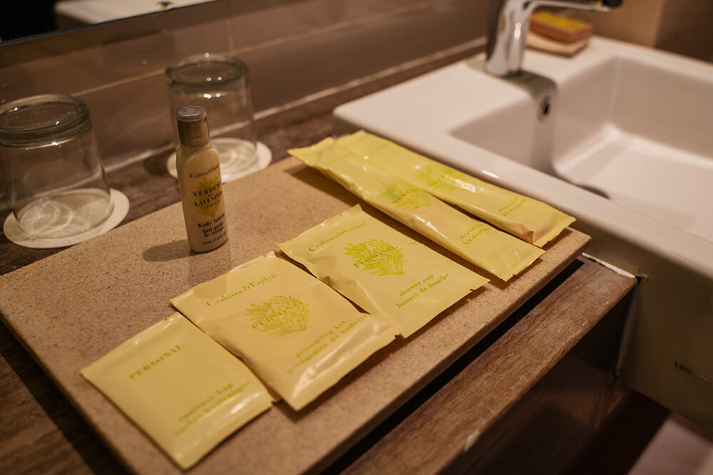 bath amenities is made by Crabtree & Evelyn at doubletree resort by hilton penang