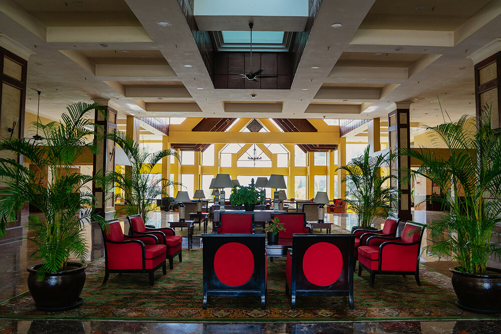 lobby at the miri marriott resort & spa