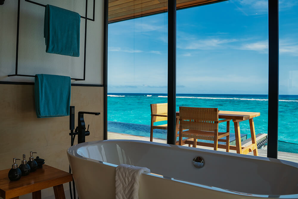 bathroom at hilton maldives amingiri 1 bedroom overwater pool villa