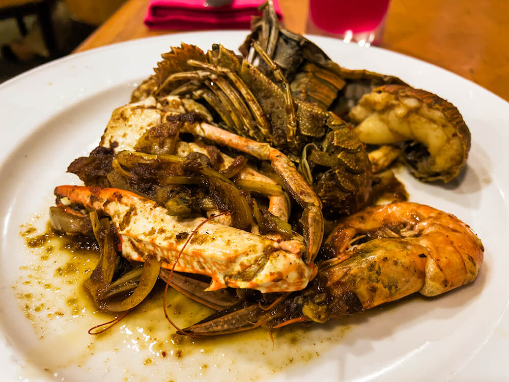grilled seafood in Miri Marriott Resort & Spa