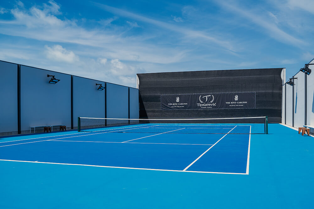 tennis court in ritz-carlton maldives, fari islands
