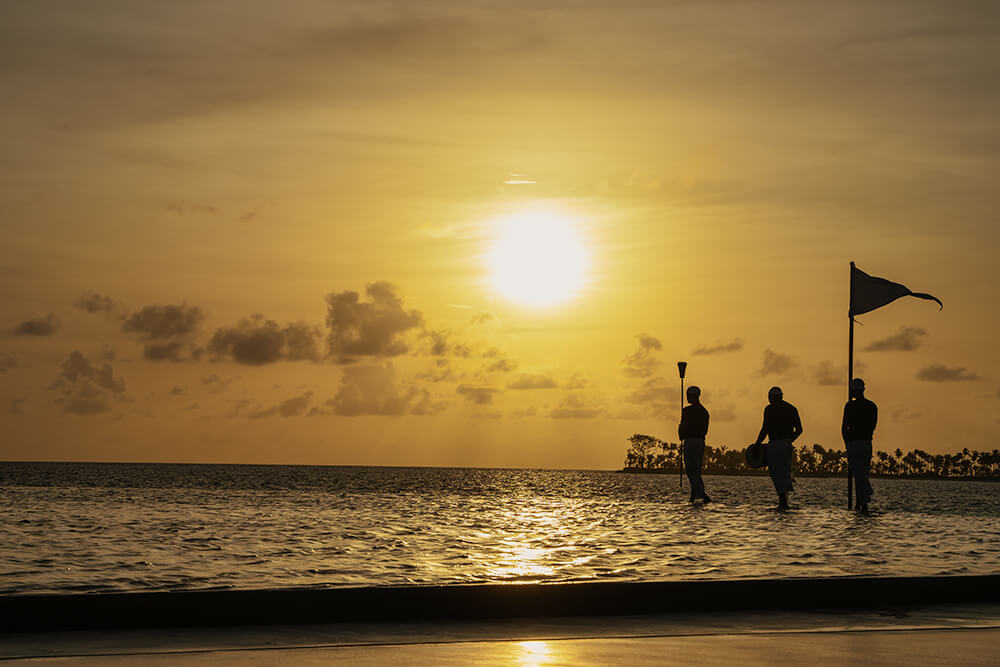 sunset ceremony at ritz-carlton maldives, fari islands