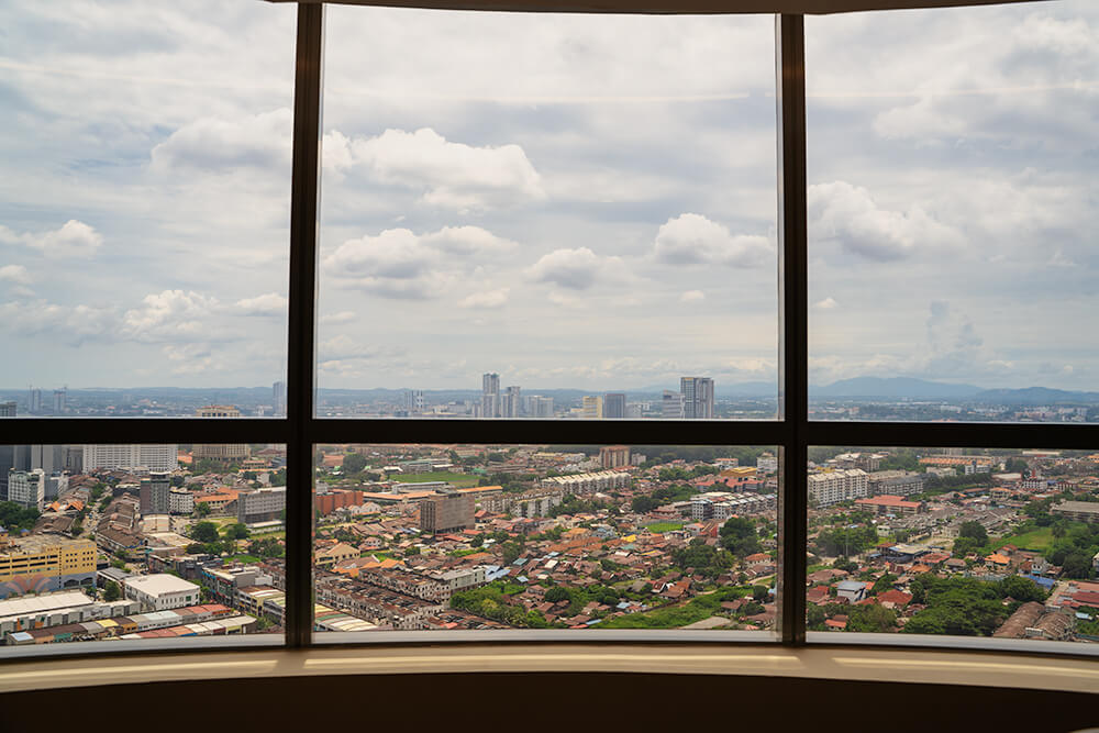 view from king one bedroom suite in the doubletree by hilton melaka