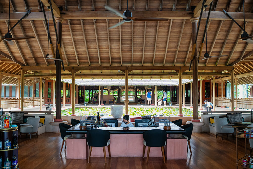 the lobby lounge in the datai langkawi