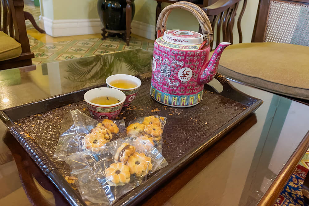 tea and cookies in the majestic malacca