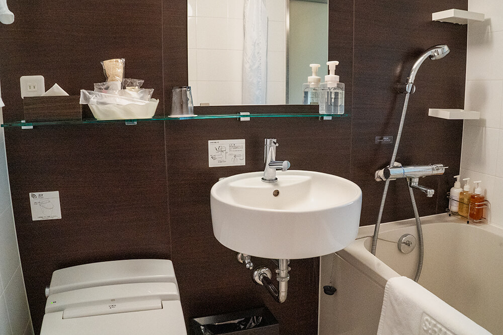 standard room single bathroom at shiroyama hotel kagoshima