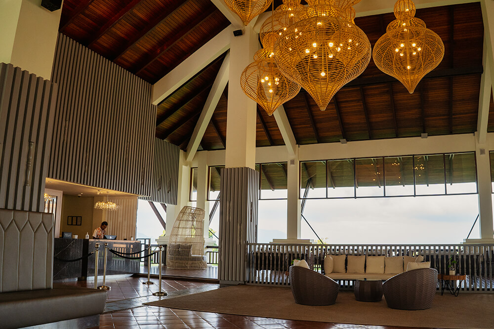 lobby at doubletree by hilton damai laut resort