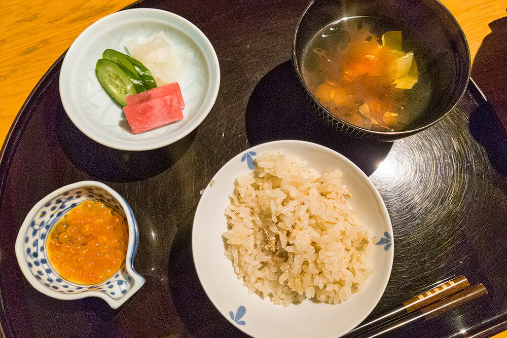 dinner in restaurant "en" at matsuzakaya honten