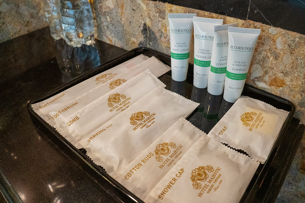 bath amenities that is provided by hotel majestic saigon